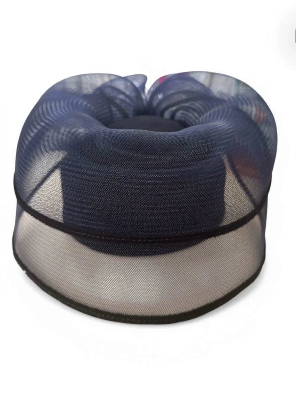 Sylvia New York vintage pillbox ladies navy hat